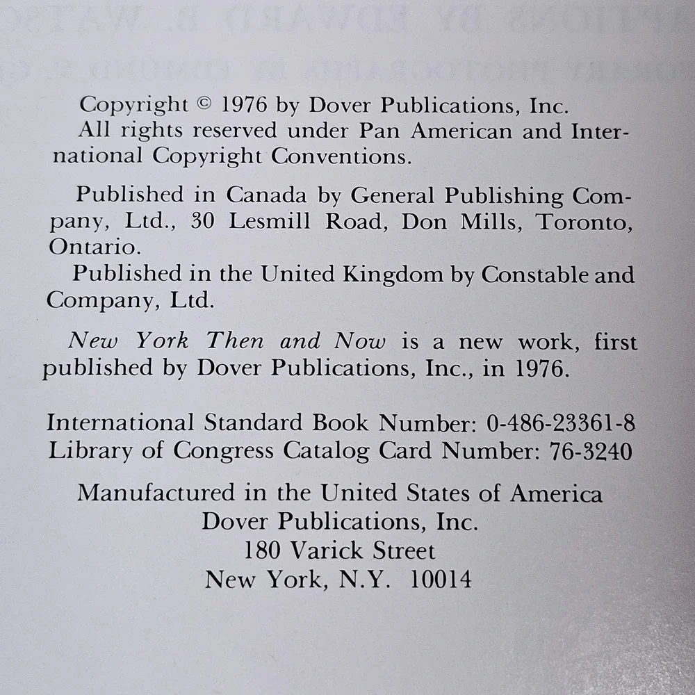 New York Then and Now 83 Manhattan Sites Photography Book Watson Gillon Dover 76